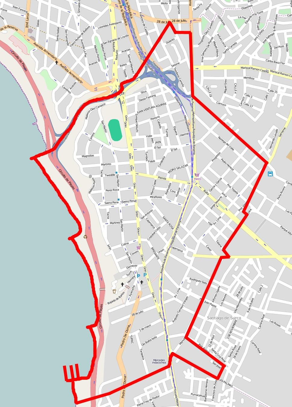 નકશો barranco લિમા